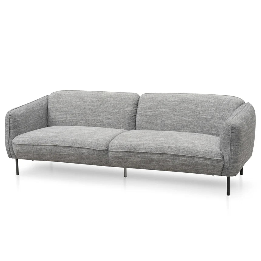 Modern Design 3-Seater Sofa - Dark Spec Grey