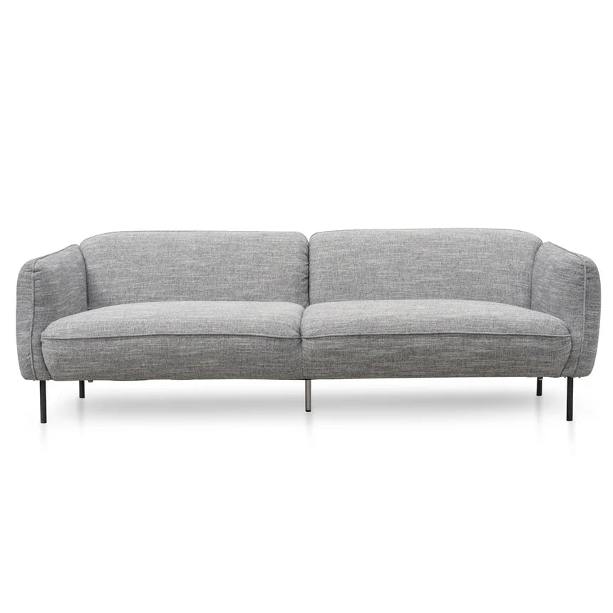 Modern Design 3-Seater Sofa - Dark Spec Grey