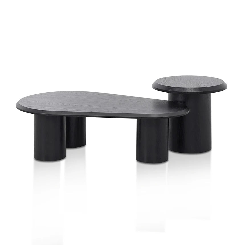 Modern Design Nested Table - Black Oak