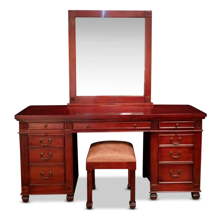 Modern Designer Dressing Table - Walnut