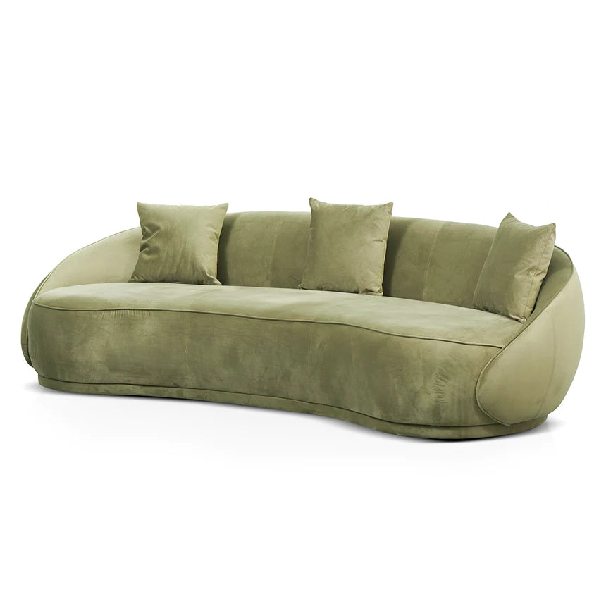 Modern Elegance 4-Seater Fabric Sofa - Elegant Sage