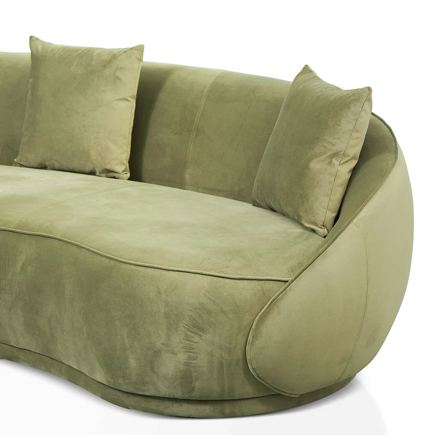 Modern Elegance 4-Seater Fabric Sofa - Elegant Sage