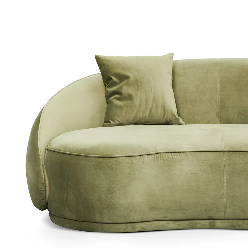 Modern Elegance 4-Seater Fabric Sofa - Elegant Sage