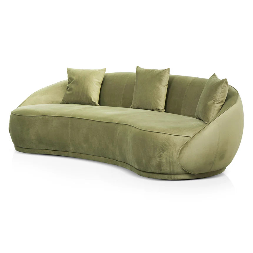 Modern Elegance 4-Seater Fabric Sofa - Elegant Sage