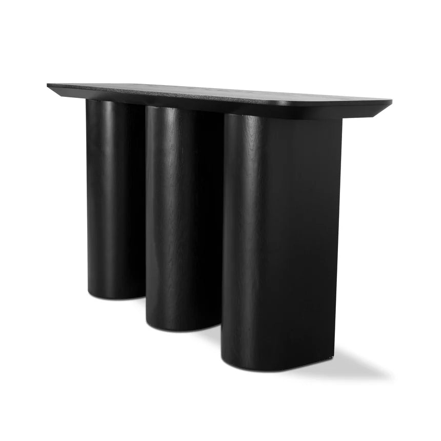 Modern Elegance Console Table - Textured Espresso Black