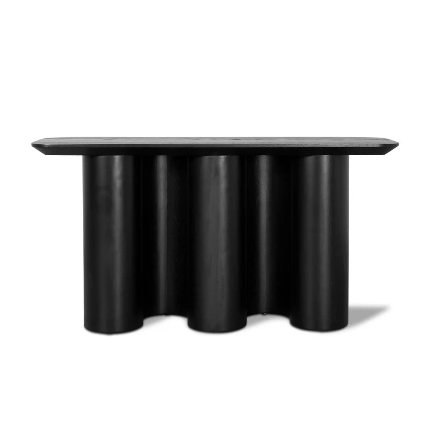 Modern Elegance Console Table - Textured Espresso Black