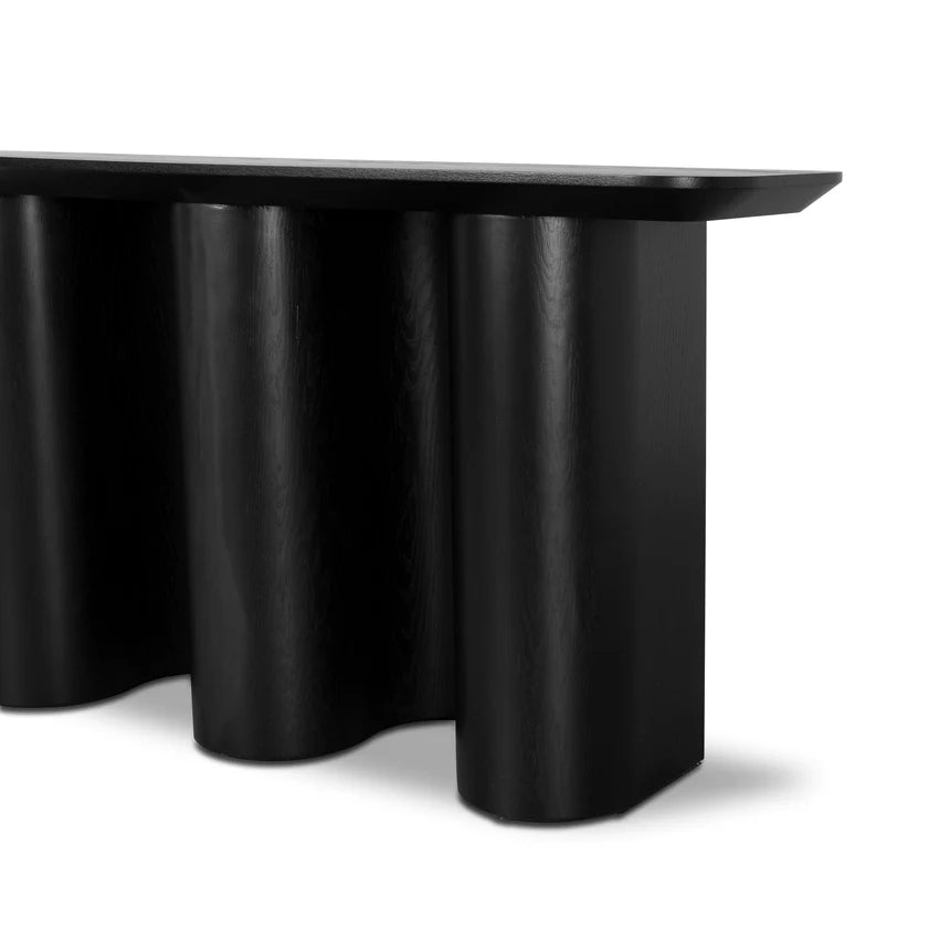 Modern Elegance Console Table - Textured Espresso Black