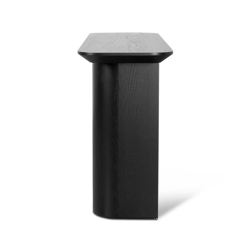 Modern Elegance Console Table - Textured Espresso Black