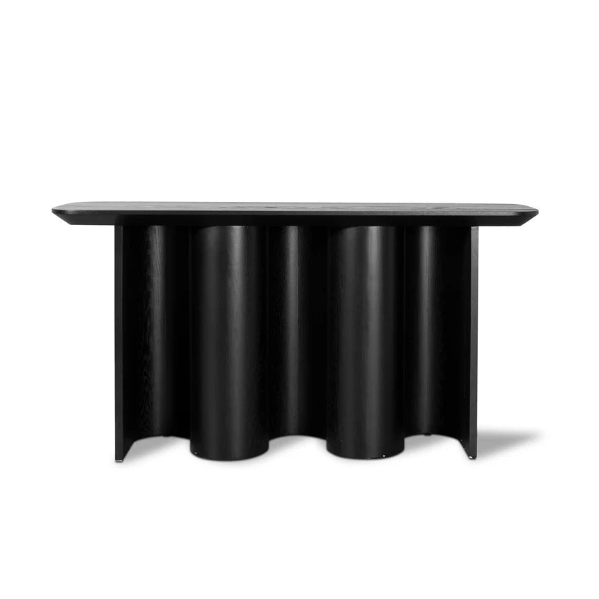 Modern Elegance Console Table - Textured Espresso Black