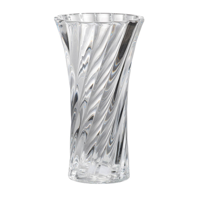 Modern Elegance Glass Curved Column Vase - 20cm