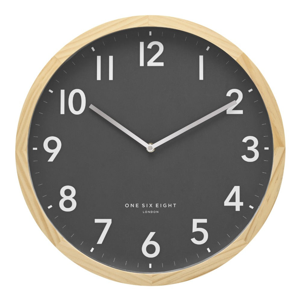 Modern Elegance Grey Wall Clock 40cms