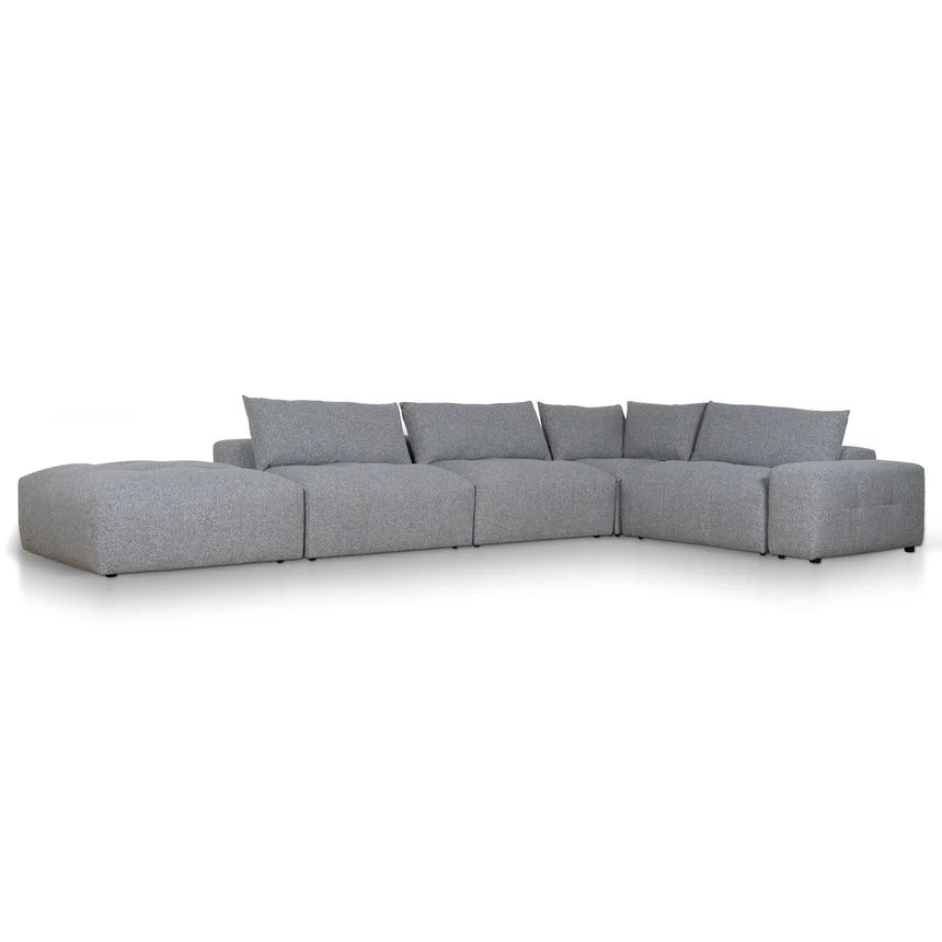 Modern Elegance Right Chaise Fabric Sofa - Glacier Grey