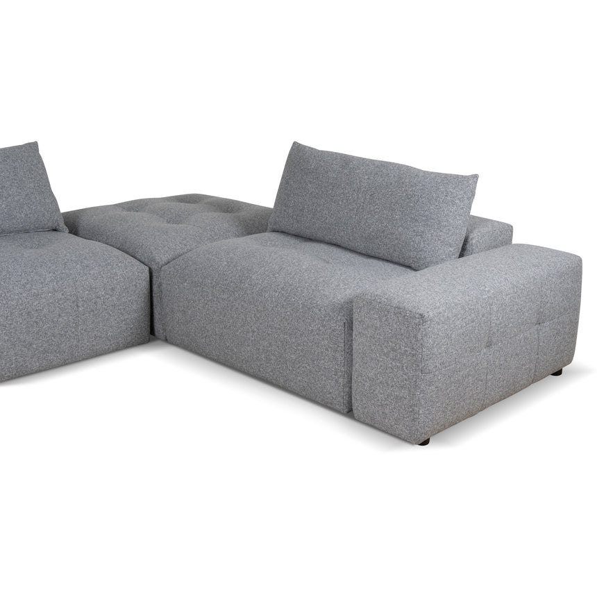 Modern Elegance Right Chaise Fabric Sofa - Glacier Grey