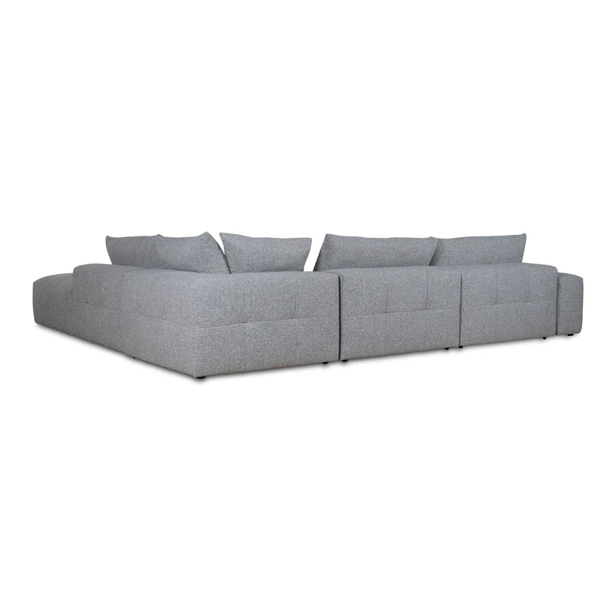 Modern Elegance Right Chaise Fabric Sofa - Glacier Grey