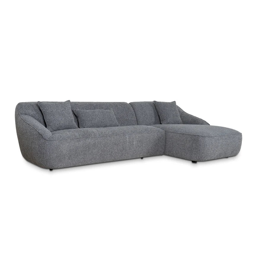 Modern Elegance Right Chaise Sofa - Coral Charcoal