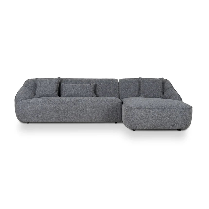 Modern Elegance Right Chaise Sofa - Coral Charcoal