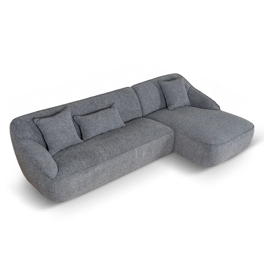 Modern Elegance Right Chaise Sofa - Coral Charcoal