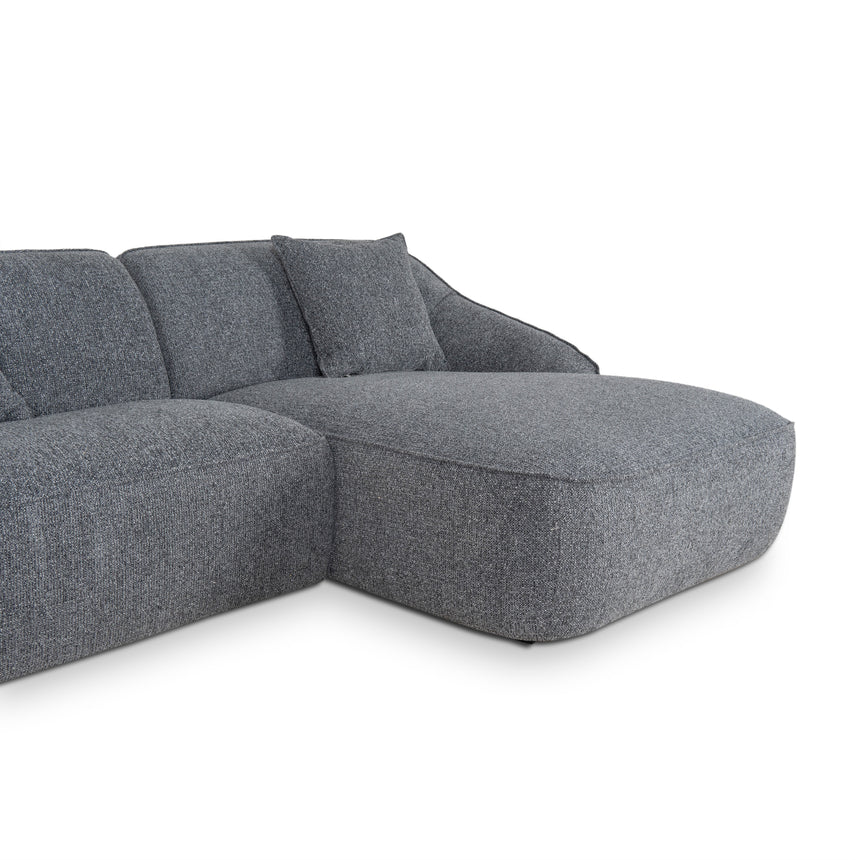 Modern Elegance Right Chaise Sofa - Coral Charcoal