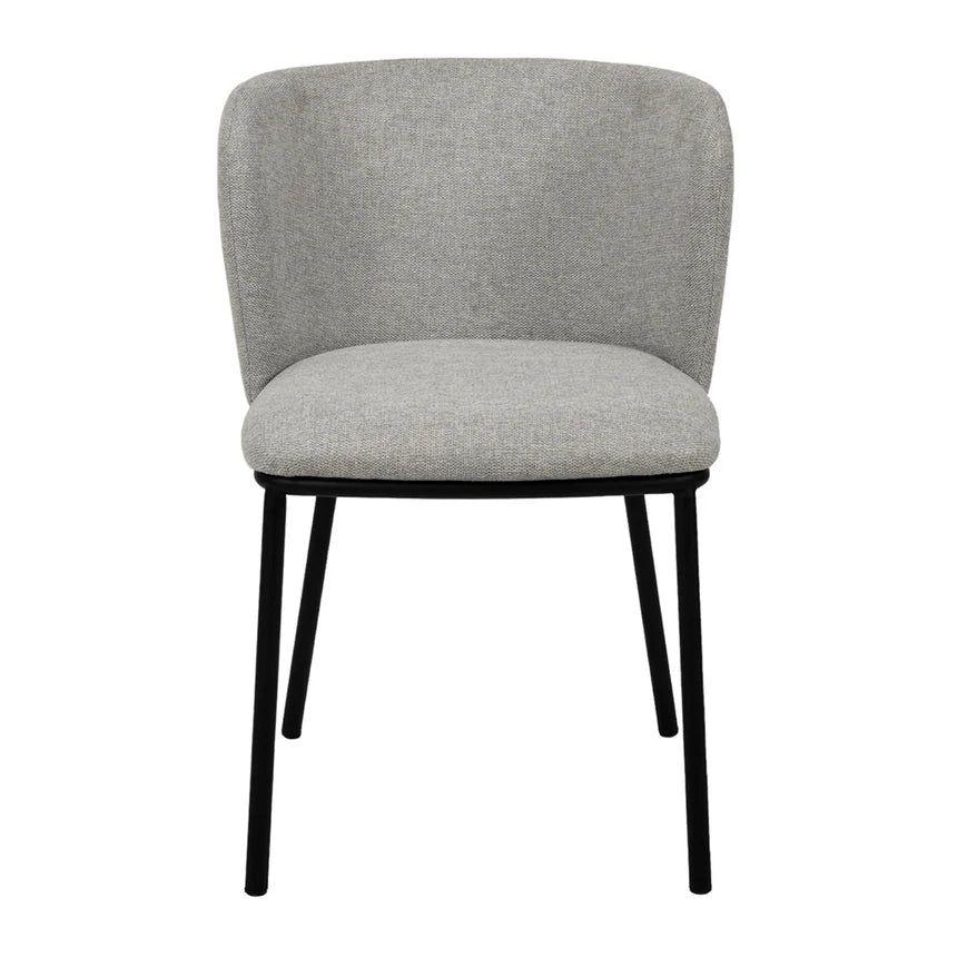 Modern Fabric Dining Chair Set of 2 - Coastal Light Grey