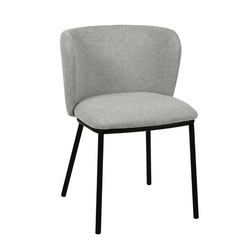 Modern Fabric Dining Chair Set of 2 - Coastal Light Grey