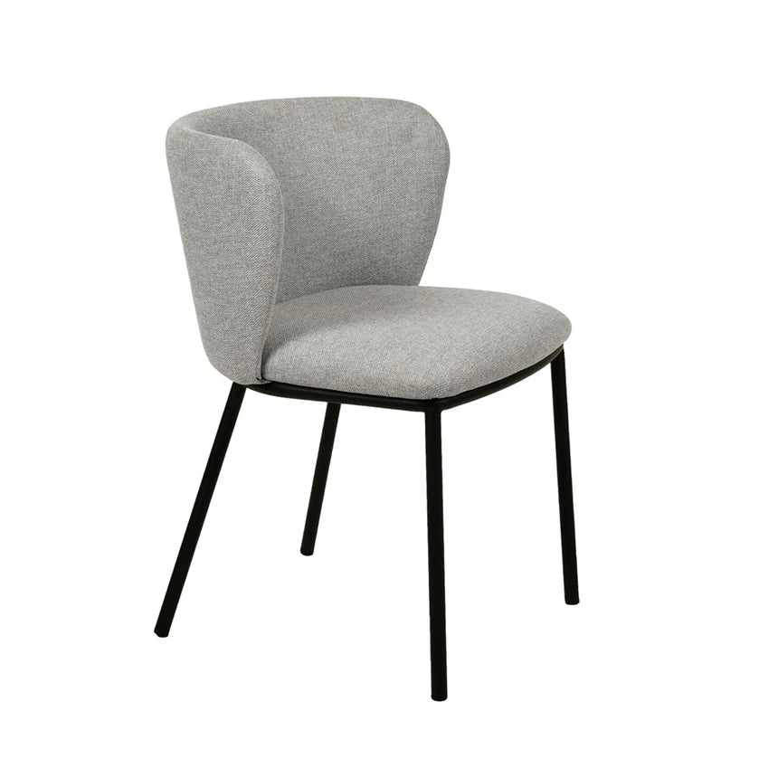 Modern Fabric Dining Chair Set of 2 - Coastal Light Grey