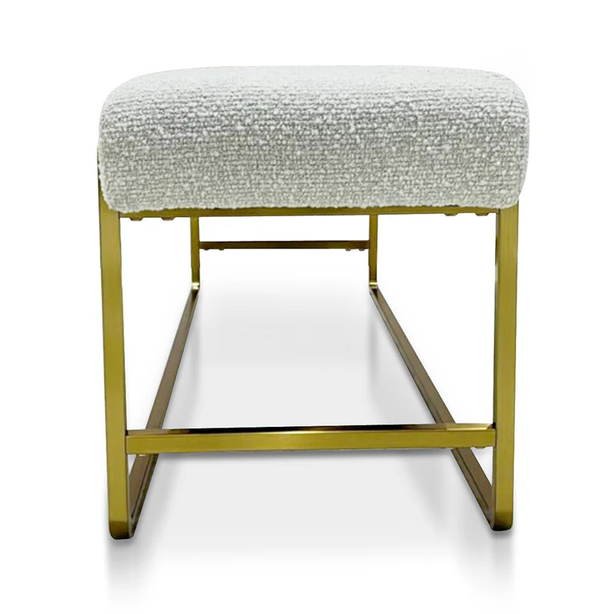 Modern Glamour Bench - Pearl Grey Boucle - 152cms