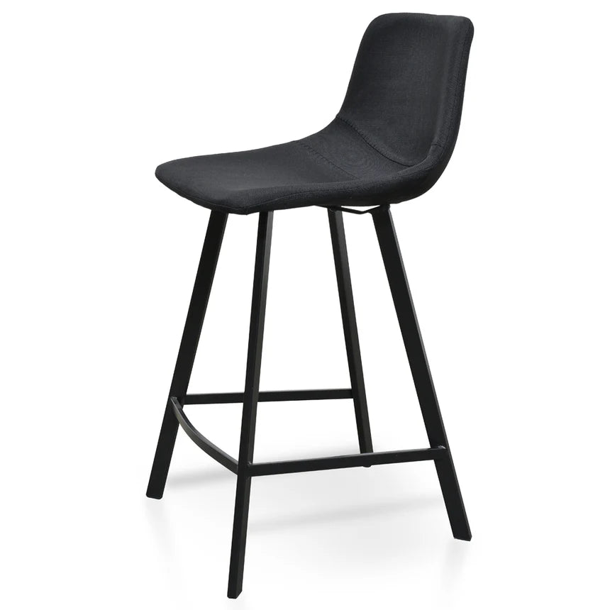 Modern Kitchen Bar Stool 65cms Set of 2 - Black