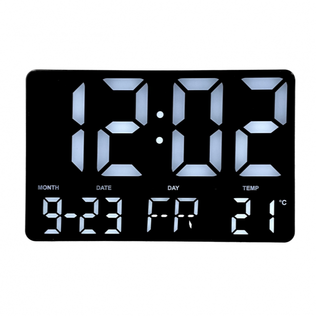 Modern Large LED Calendar Wall & Table Clock