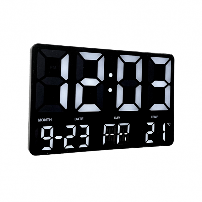 Modern Large LED Calendar Wall & Table Clock