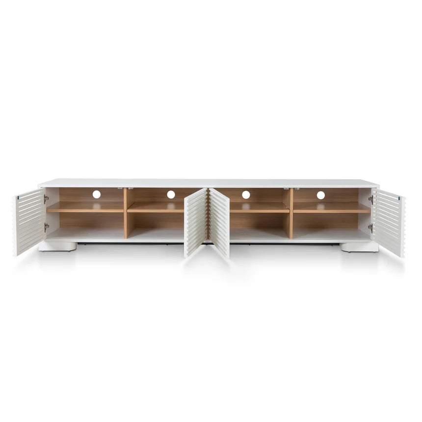 Modern Living White Entertainment Unit - 230cms