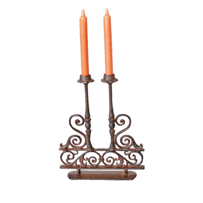 Modern Metal Double Candle Holder