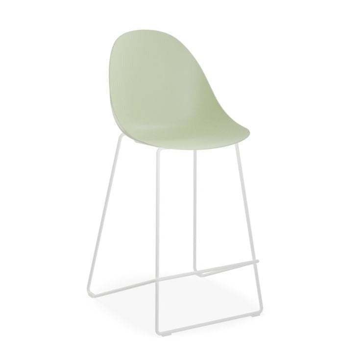 Modern Metal Harmony White Base Stool 65cms (Available in 4 Colors)