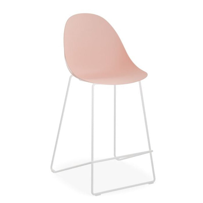 Modern Metal Harmony White Base Stool 65cms (Available in 4 Colors)