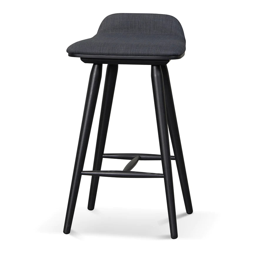 Modern Metro Bar Stool - Charcoal Black