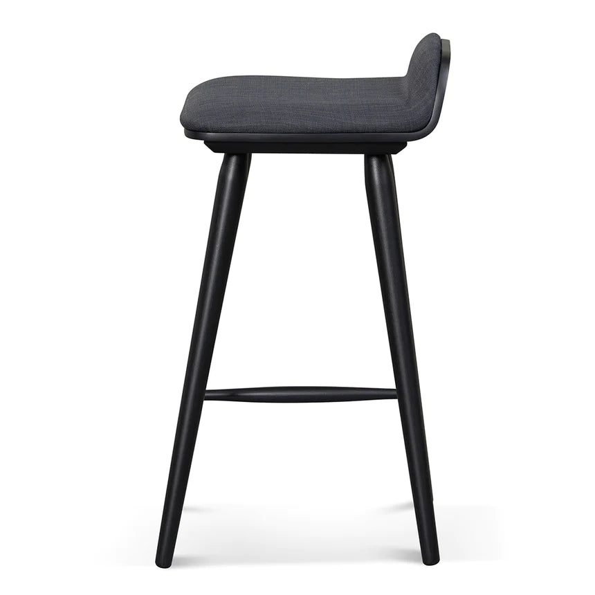 Modern Metro Bar Stool - Charcoal Black