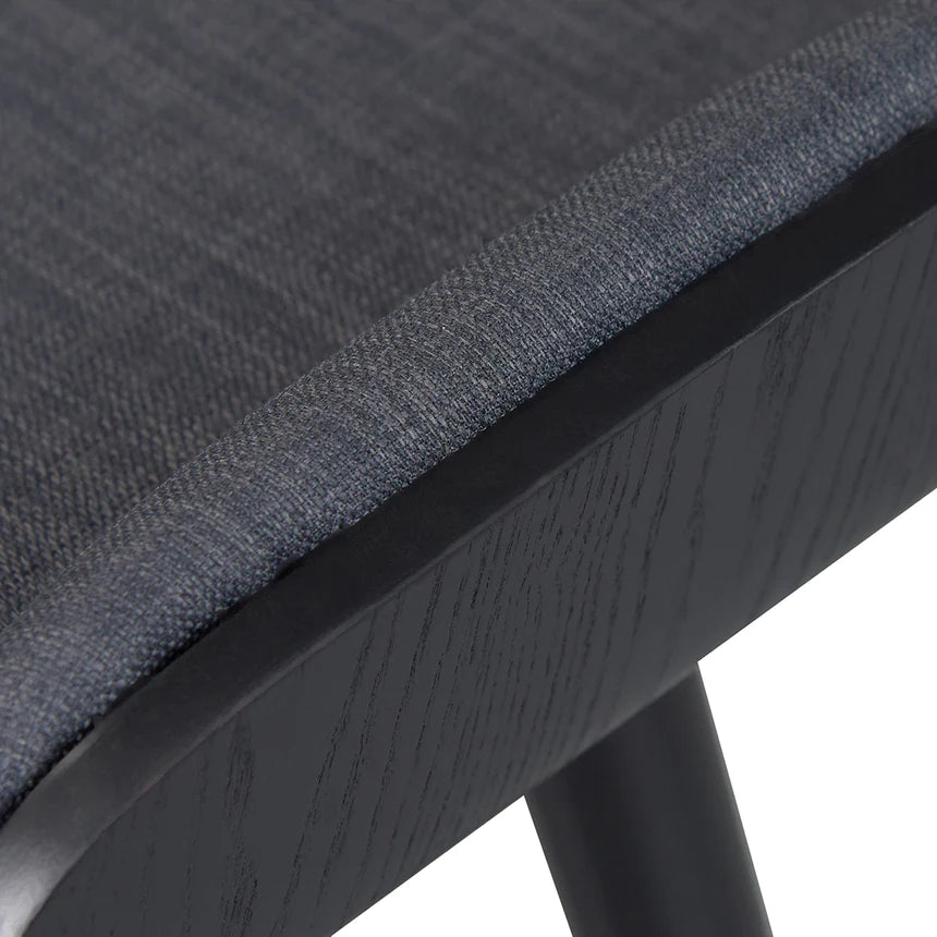 Modern Metro Bar Stool - Charcoal Black