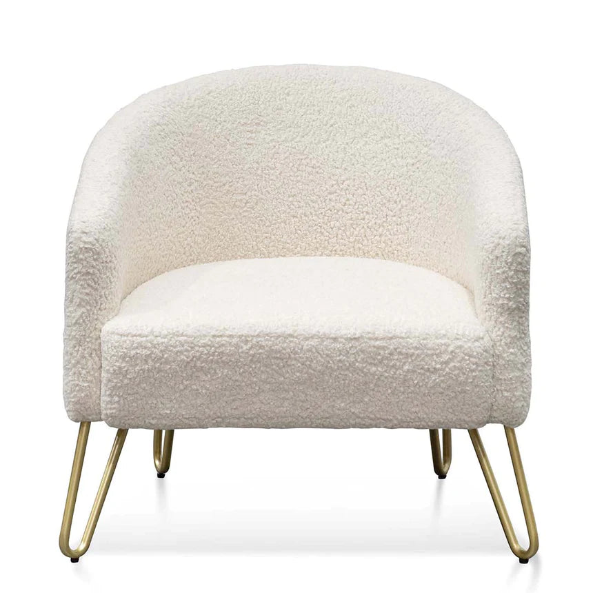 Modern Monochrome White Beauty Armchair