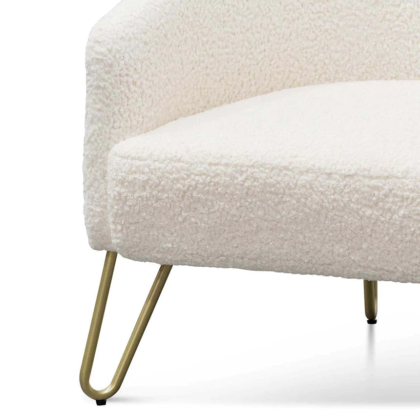 Modern Monochrome White Beauty Armchair