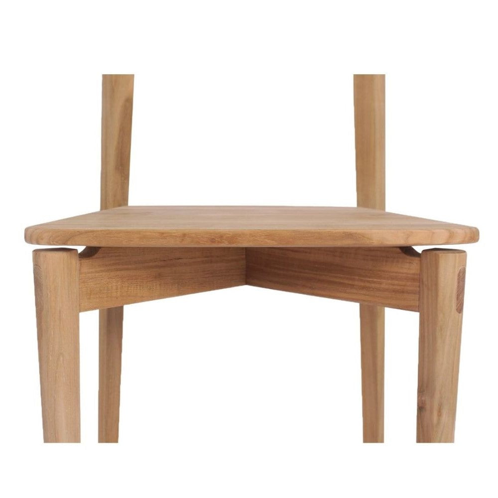 Modern Natural Finish Teak Wood Dining Chair