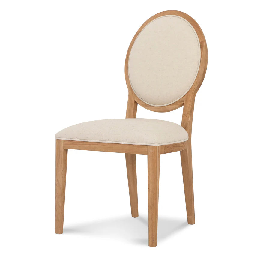 Modern Natural Frame Dining Chair Set of 2 - Light Beige