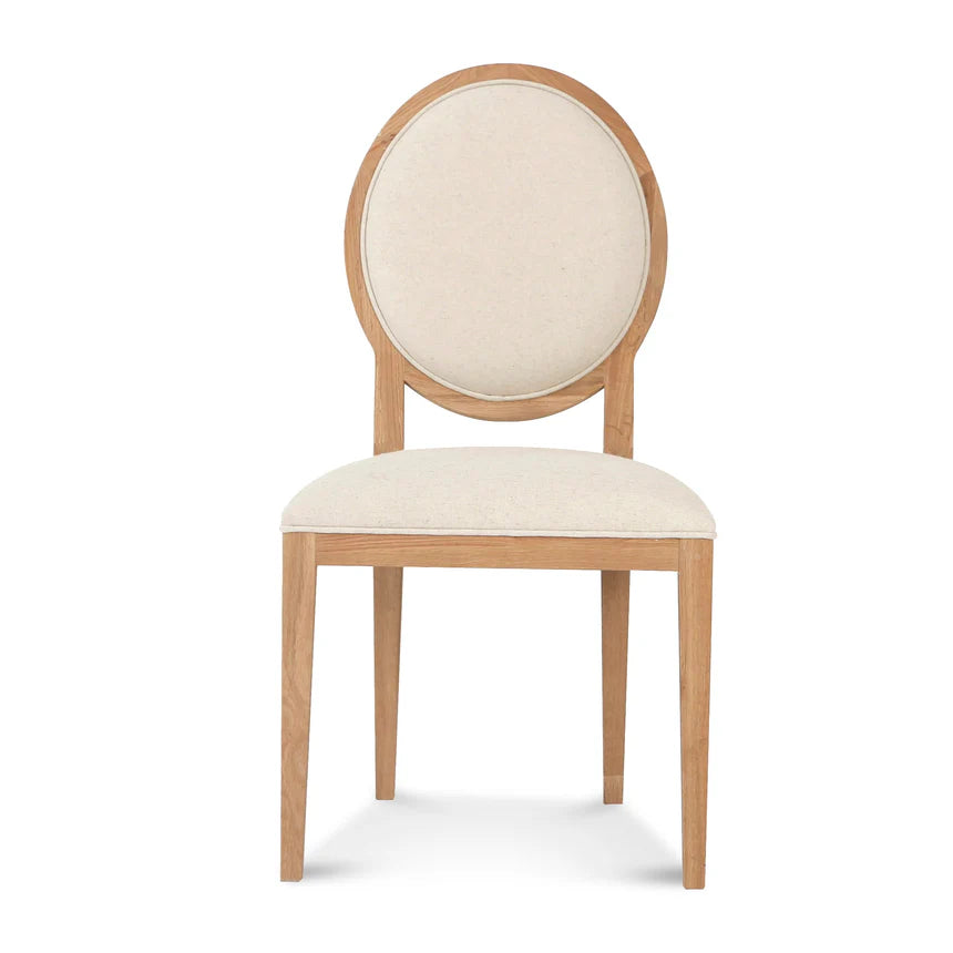 Modern Natural Frame Dining Chair Set of 2 - Light Beige