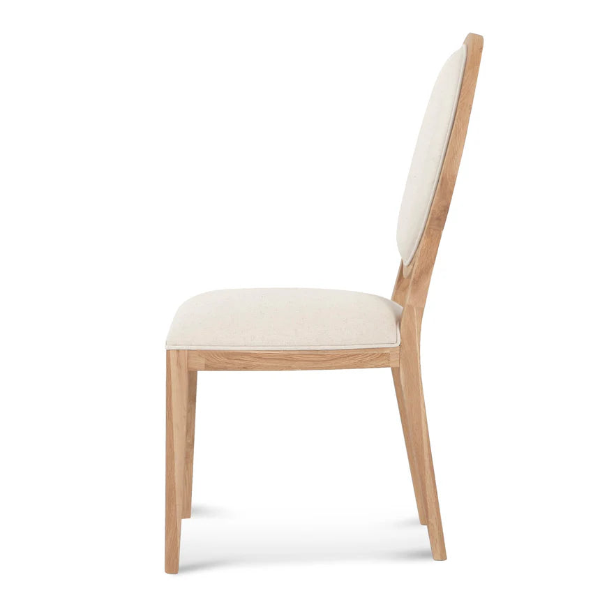 Modern Natural Frame Dining Chair Set of 2 - Light Beige