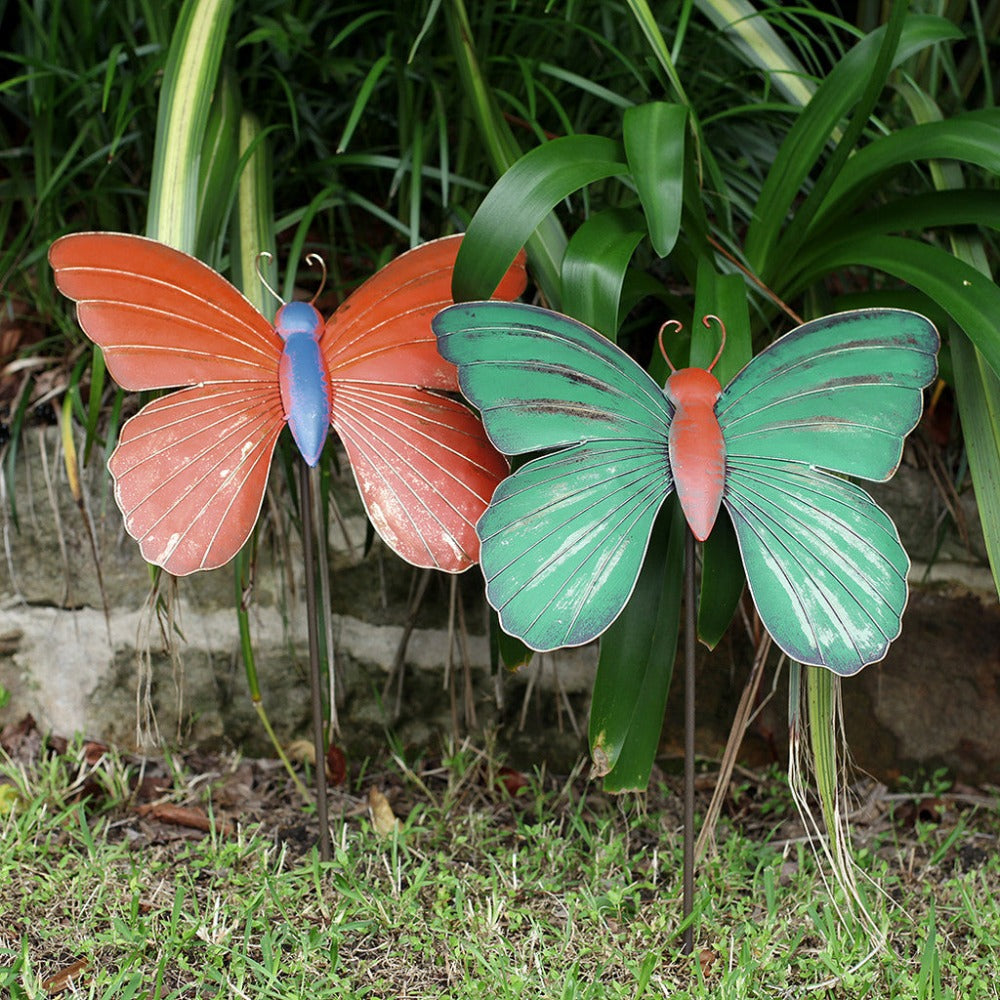 Modern Pair of Butterfly Stakes