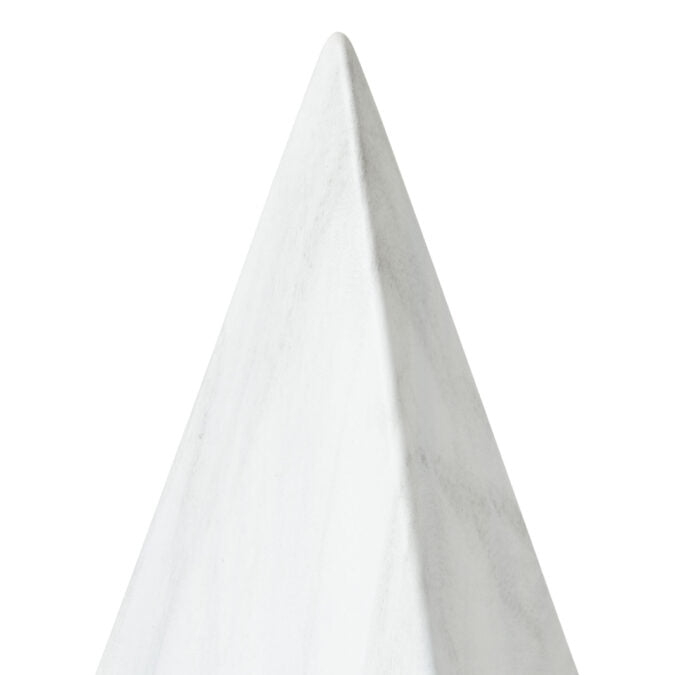 Modern Piece Tall Pyramid - White