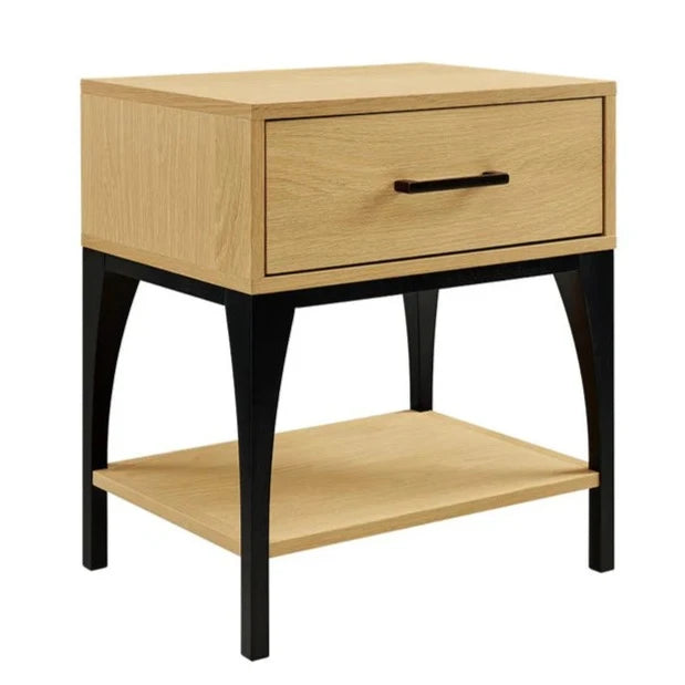 Modern Scandic 1 Drawer Side Table - Natural