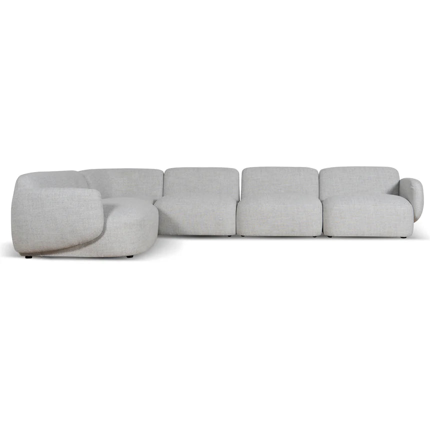 Modern Serenity Left Chaise Modular Sofa - Cloud Grey