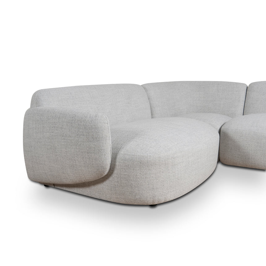 Modern Serenity Left Chaise Modular Sofa - Cloud Grey