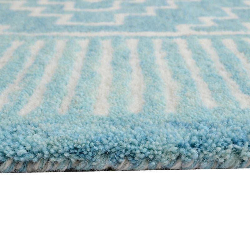 Modern Small Squares Pattern Wool Rug (Available in 4 Sizes)