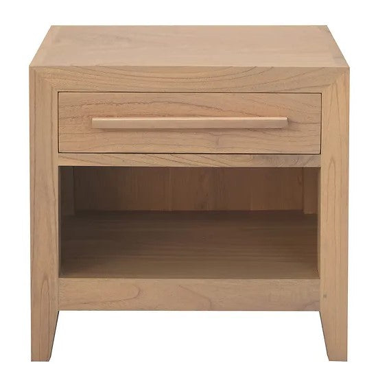 Modern Stylish 1 Drawer Bedside Table - Natural