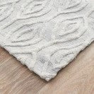 Modern Textured Floor Accent White Rug - 225x155cms